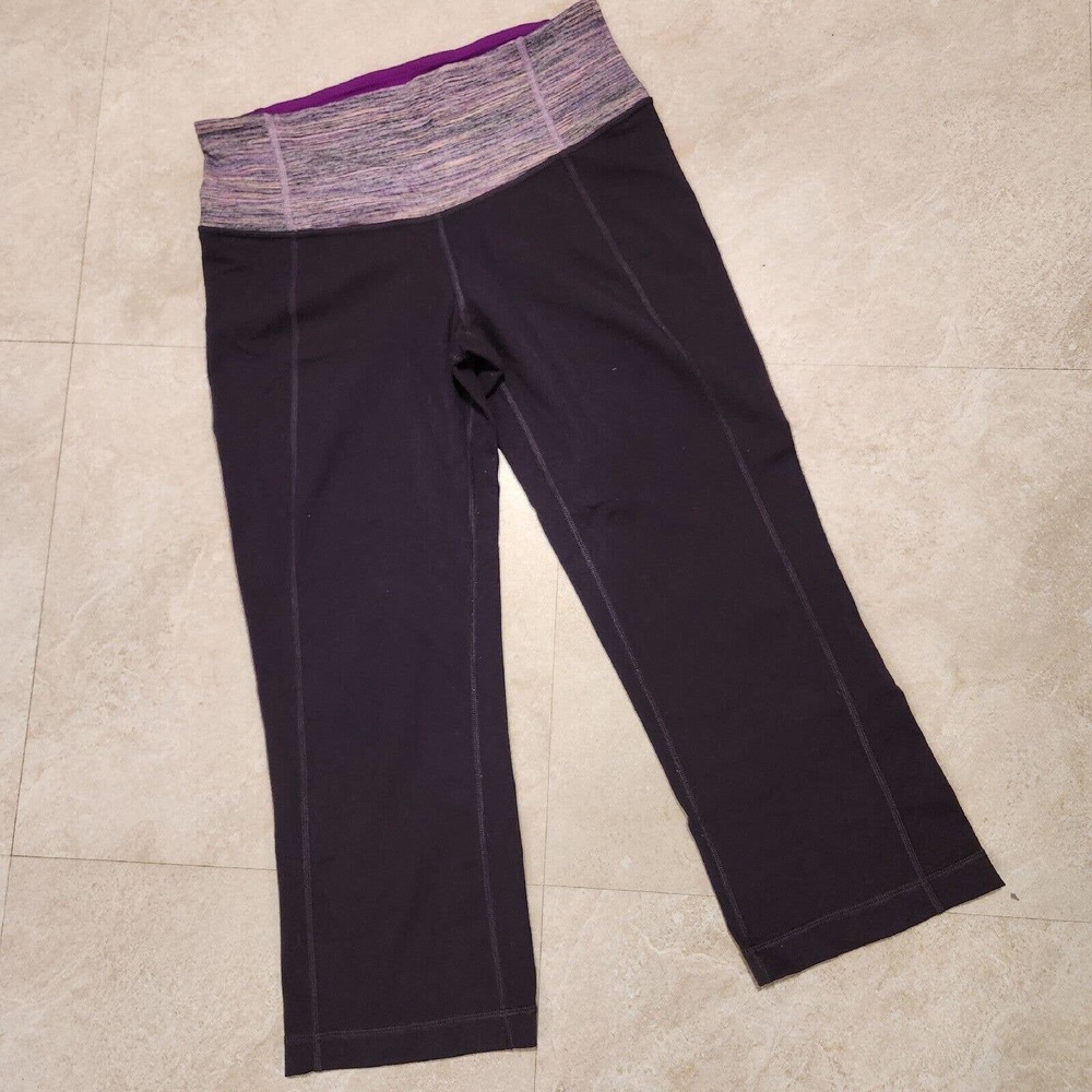 Lululemon Womens Size 6 Purple‎ Leggings Yoga Pants High Rise Stretch Athletic